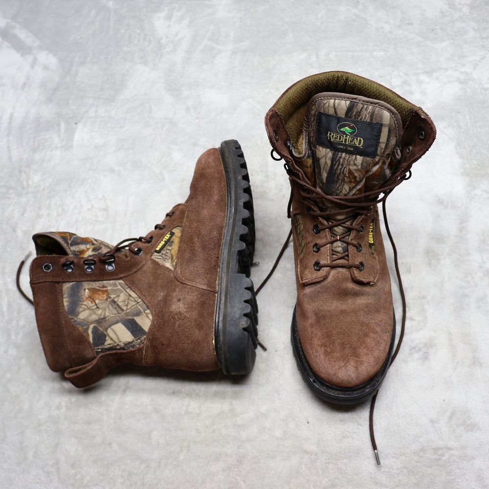 RedHead Mens 8M Hunting Boots Camo Gore-Tex 600g Insulated Waterproof 520-30151